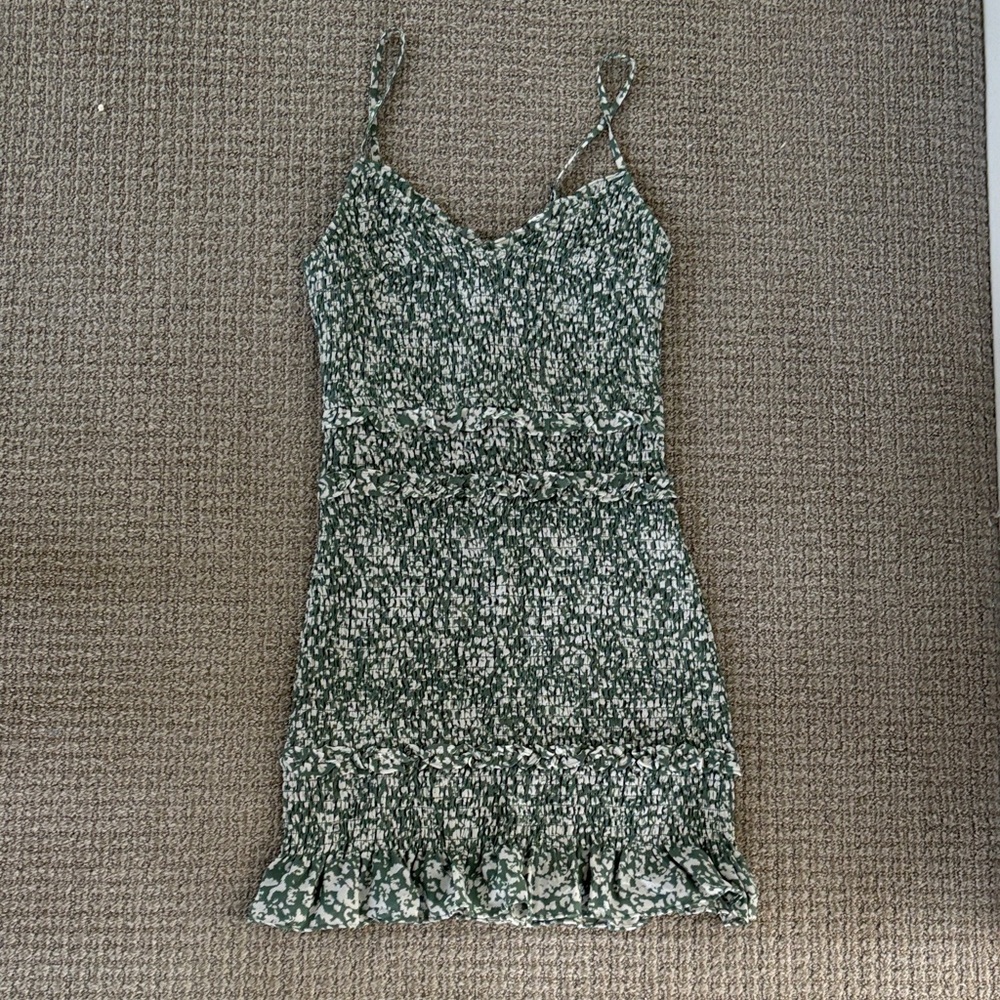 Abercrombie & Fitch Green and White Mini Dress